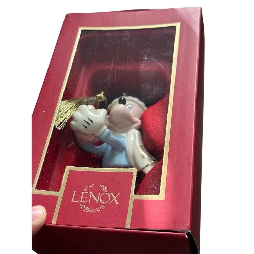 Disney Lenox Mickey Mouse Snow‎ Games Christmas Ornament 2022 Porcelain